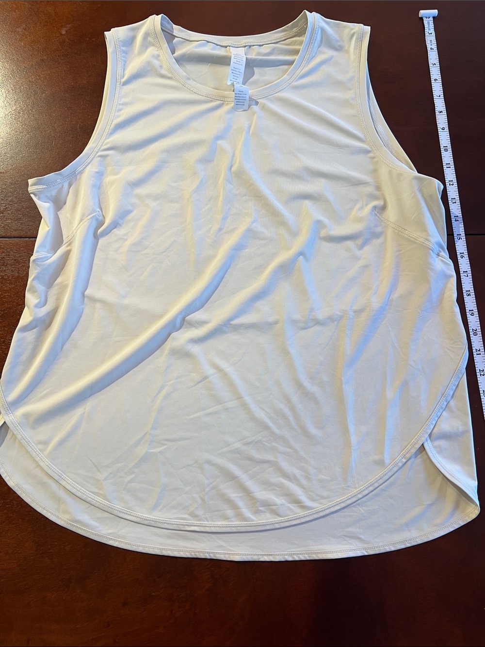 Amazon off-White Scoop Neck Athletic Tank Top